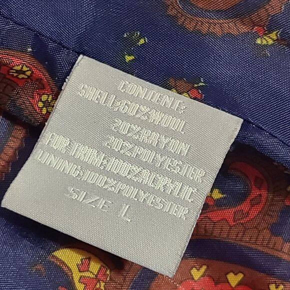 Delias Women's Pea Coat Double Breast Lined Fur Trim Hood Orange L - Picture 9 of 9